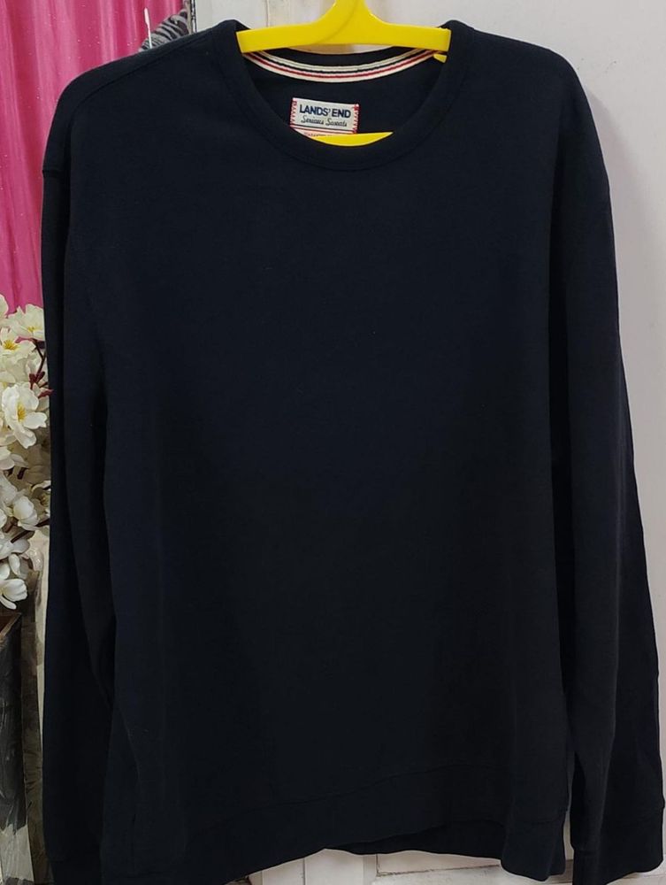 Lands' End Navy Blue Sweatshirt