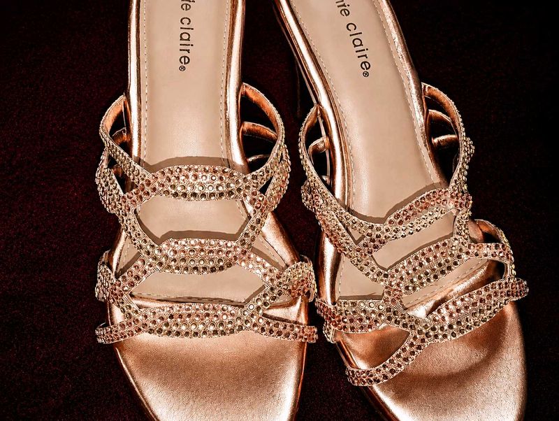 Sparkling Rose Gold Heels