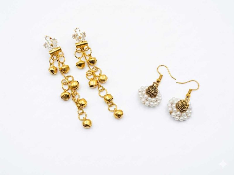 golden earrings combo pack
