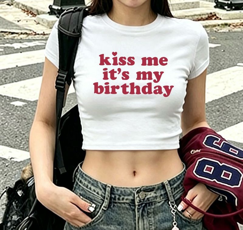Birthday Crop Top Tee