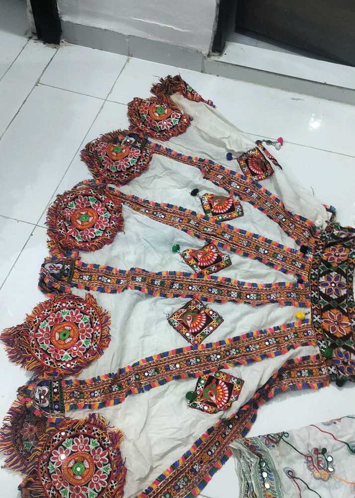 garba dress white adult female full length
