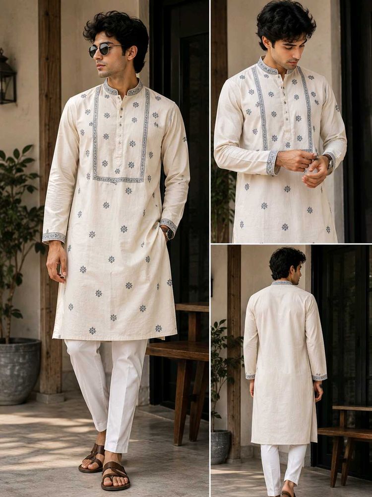 Men's Embroidered Kurta