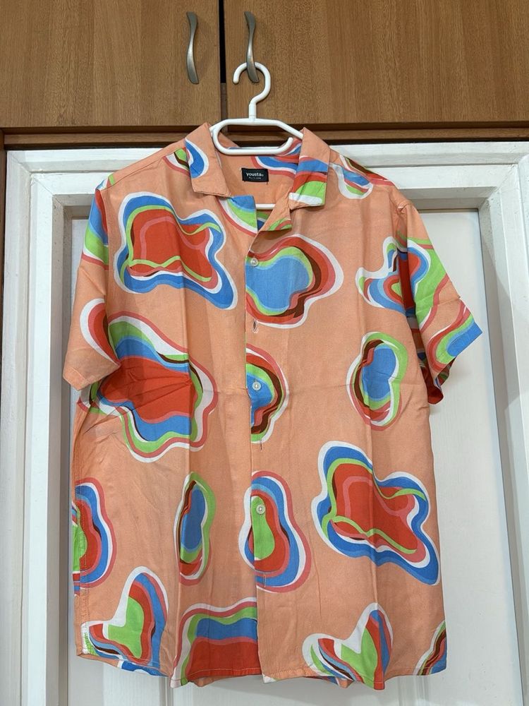 Sunset Abstract Print Short Sleeve Shirt