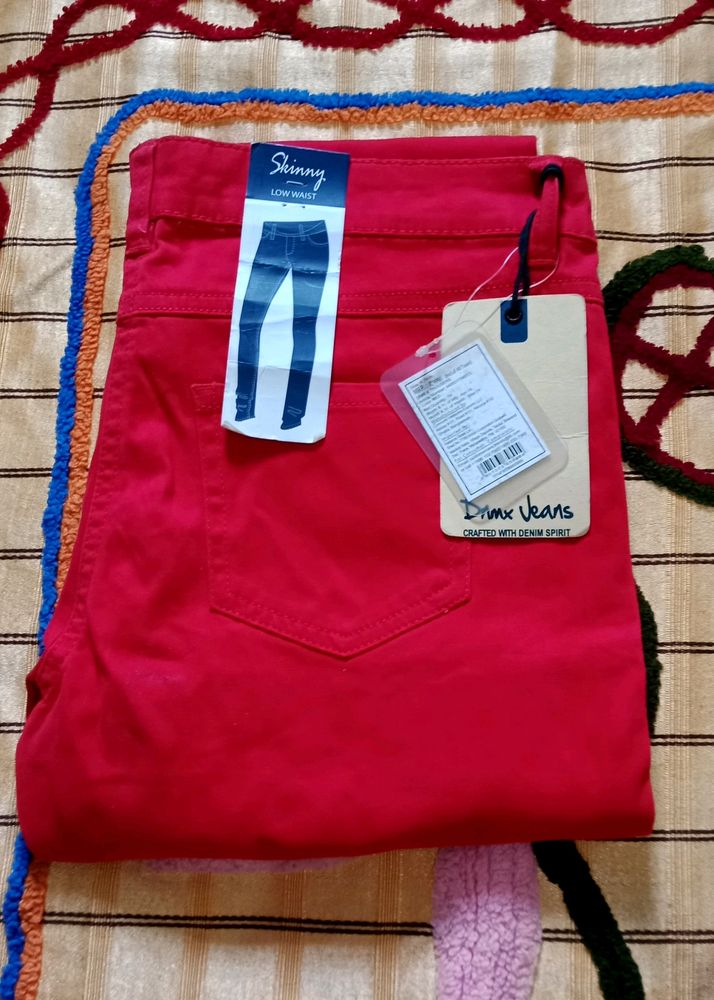 Denim Red Jeans