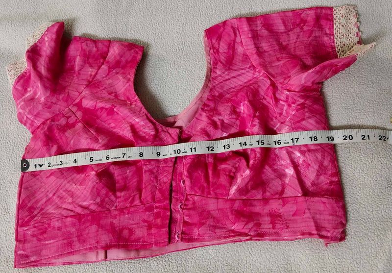 Vibrant Pink Floral Blouse with lining