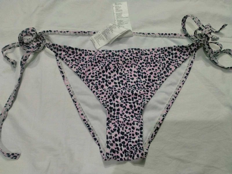 Pink Leopard Print Bikini Bottom