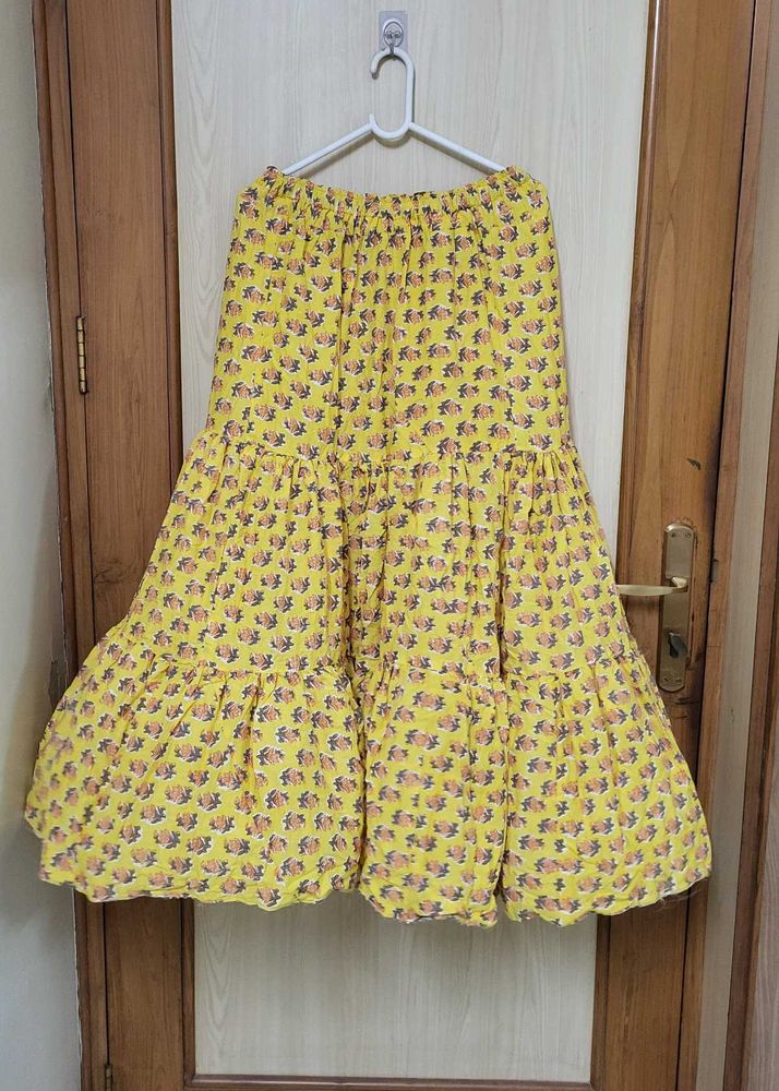 Floral Tiered Maxi Skirt Never Used