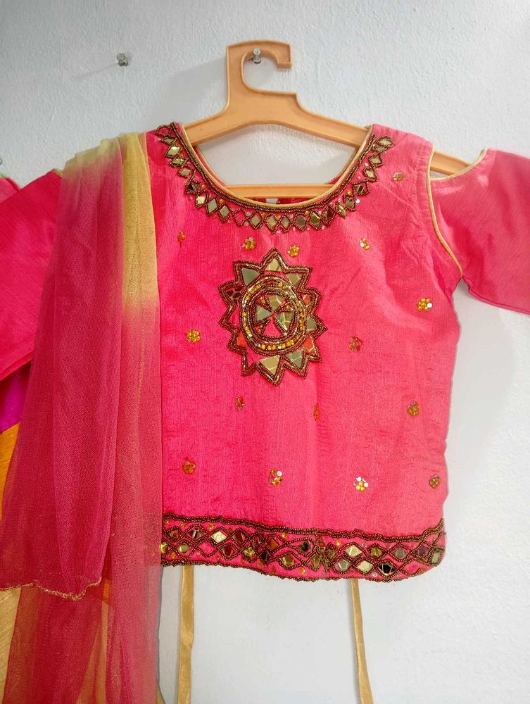 Offer Today Kids Pink Embellished Lehanga Choli
