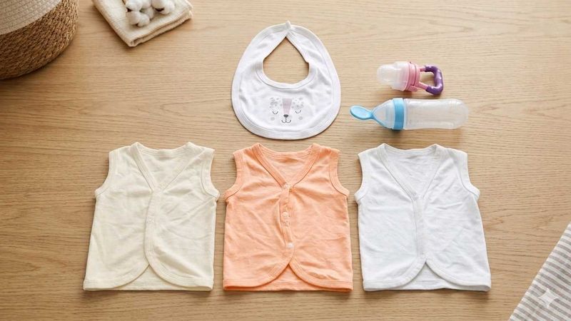 Newborn Baby Combo Offer - 3 Vests + Feeding Acces