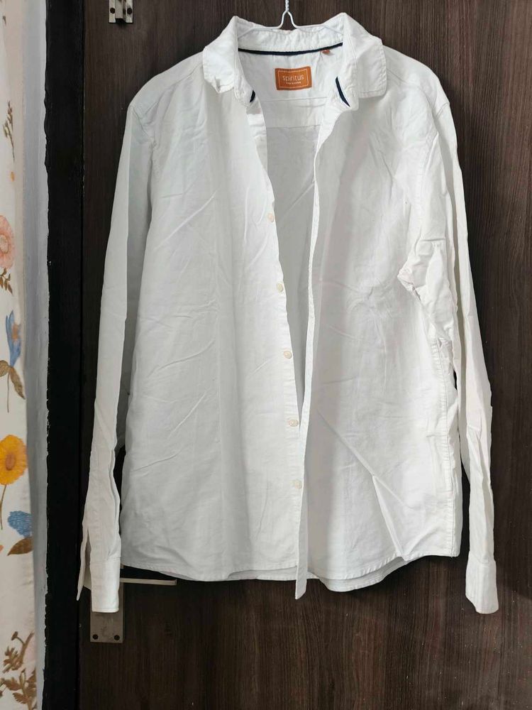 Men's White Casual Shirt