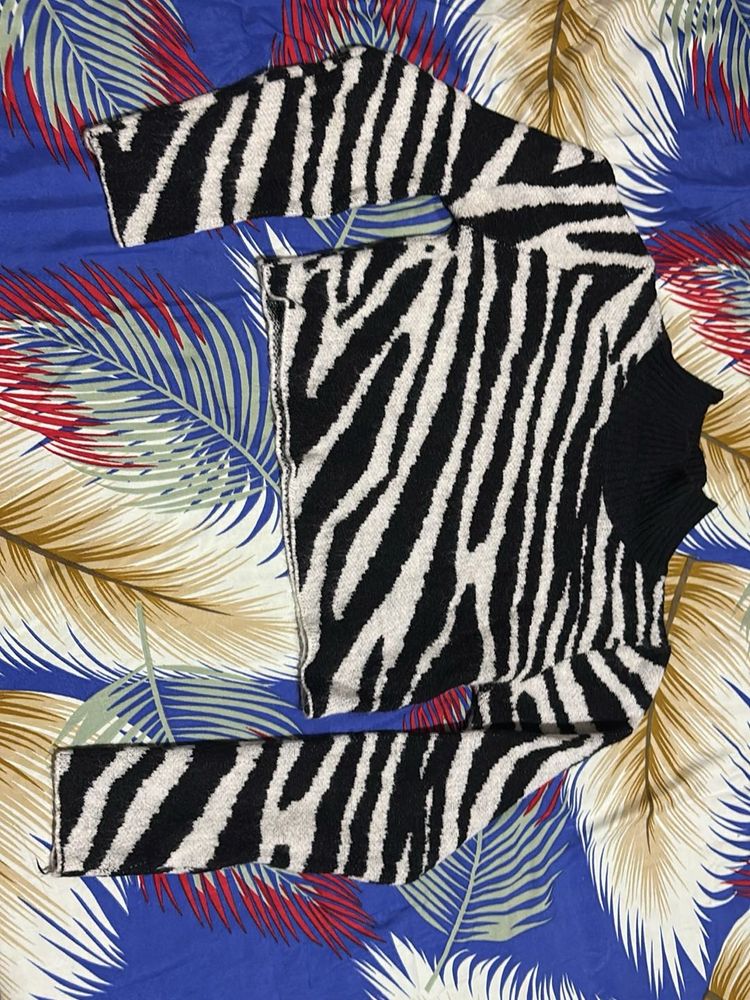 Zebra Print Sweater