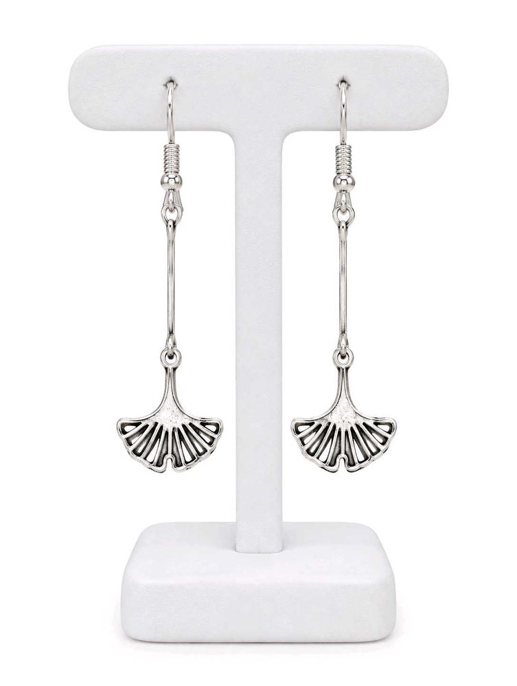 Ginkgo Leaf Dangle Earrings