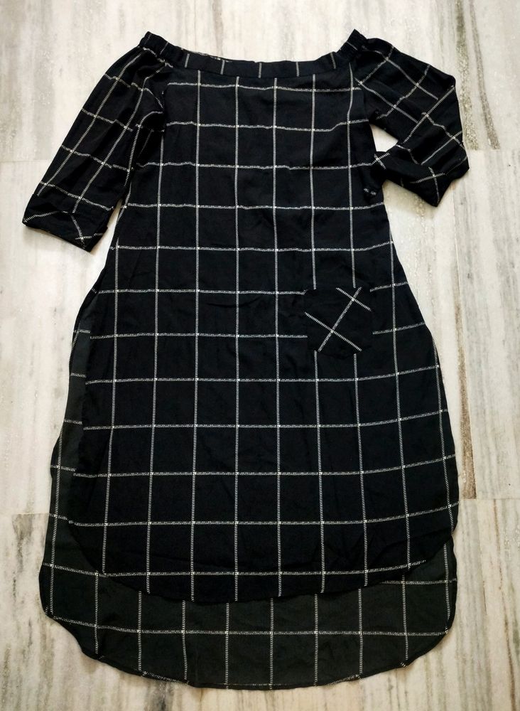 Off Shoulder Kurta With Pocket