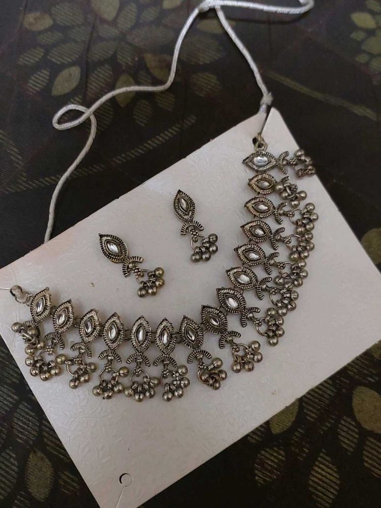 Elegant Oxidized Necklace Set