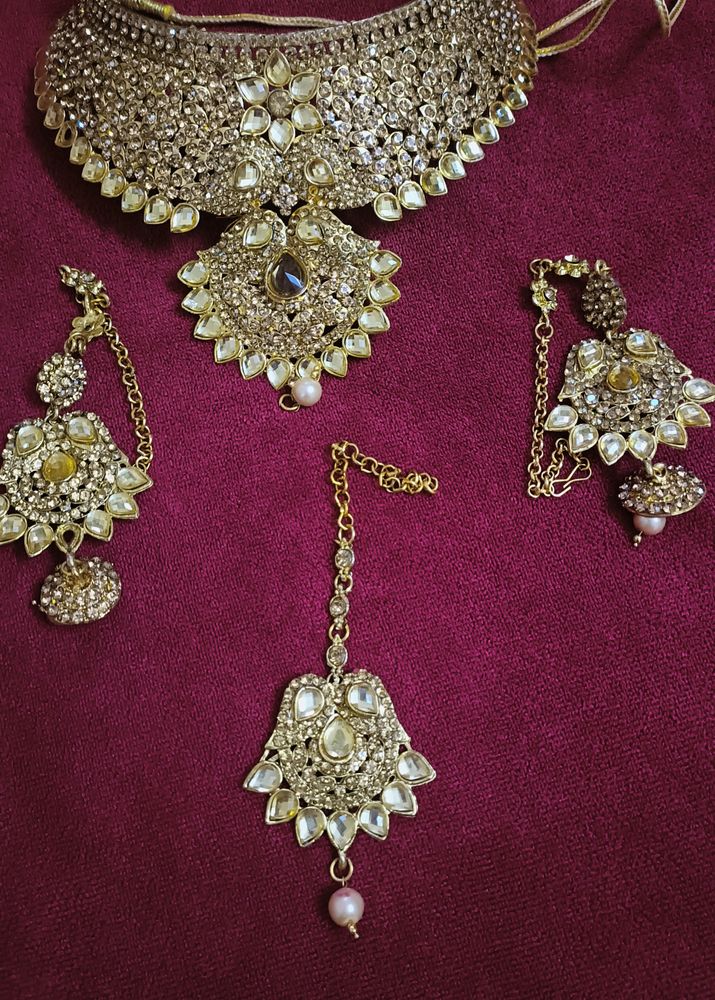 Choker Golden Set&amp; Ring Free