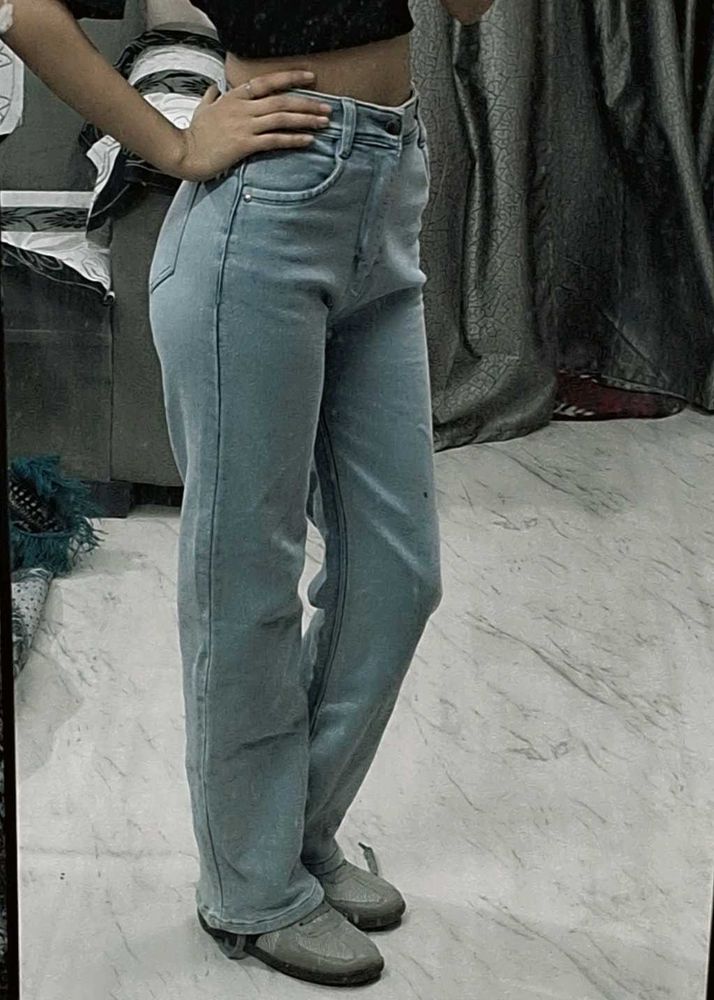 Light Wash Wide Leg Jeans
