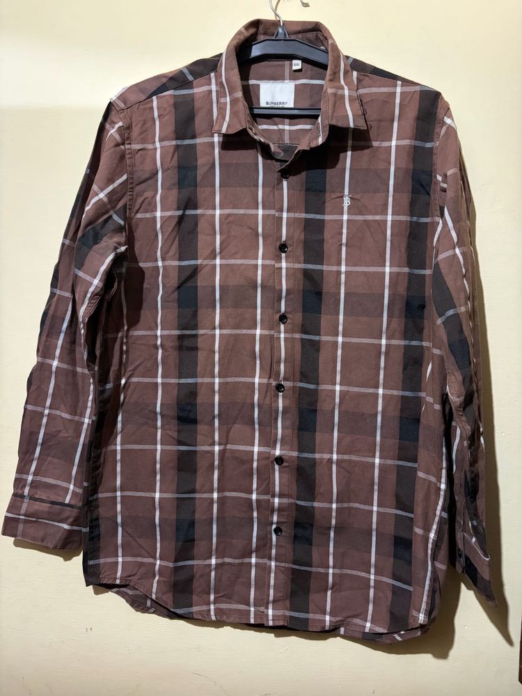 Burberry Plaid Long Sleeve Shirt
