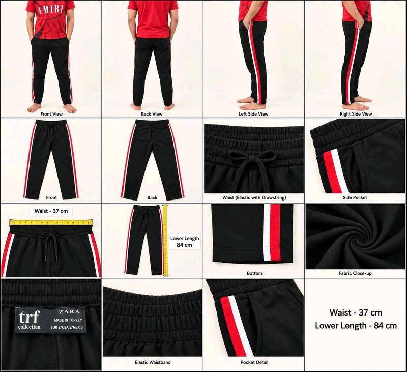 Zara TRF Black Unisex Pant