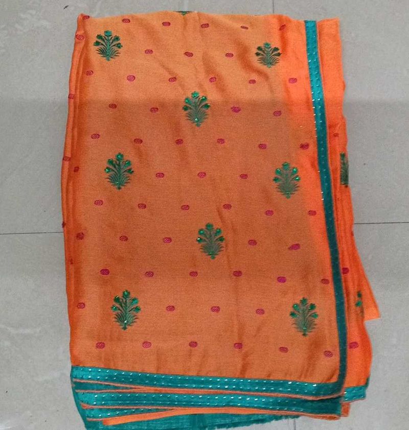 orange saree