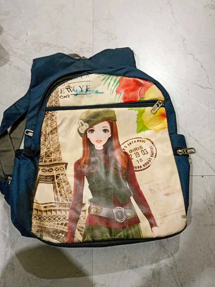 Stylish Girl Print Backpack