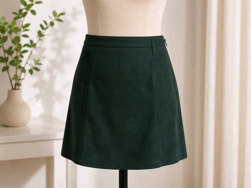 Emerald Green Mini Skirt