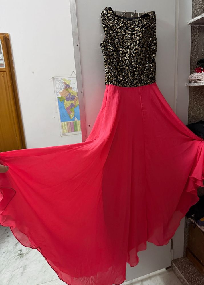 Party wear sequence work gown