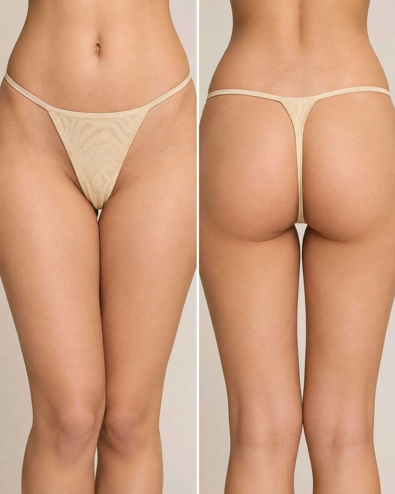 Primark Beige Thong Panty