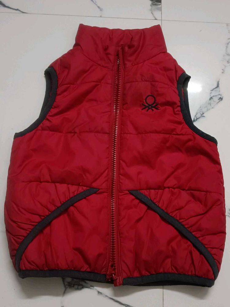 Benetton Red Padded Vest