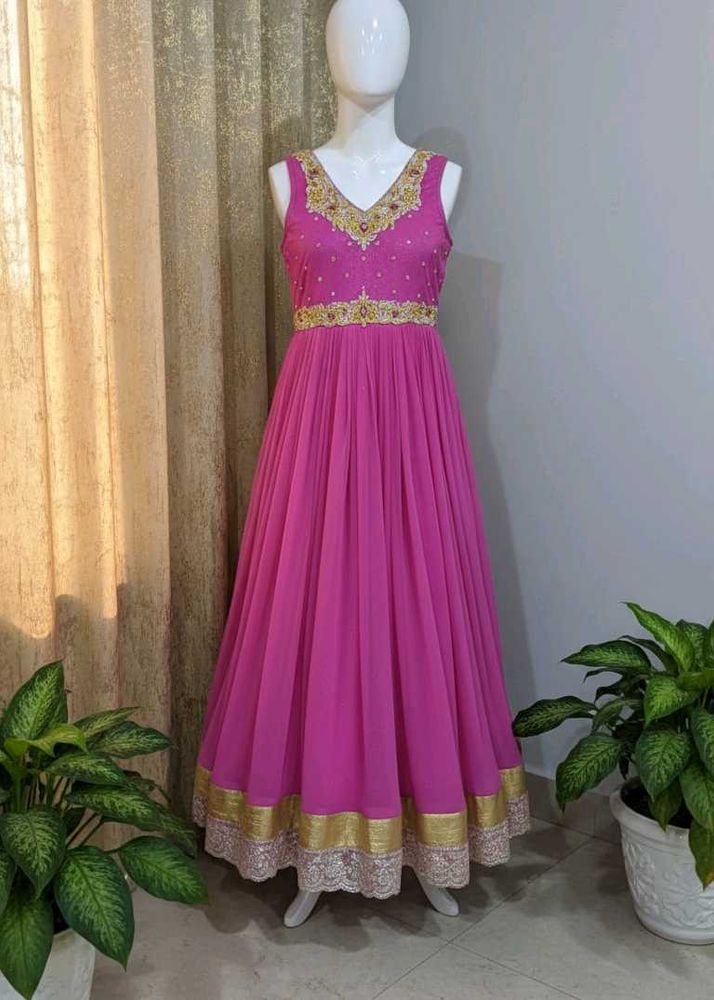 Elegant Pink Ethnic Gown