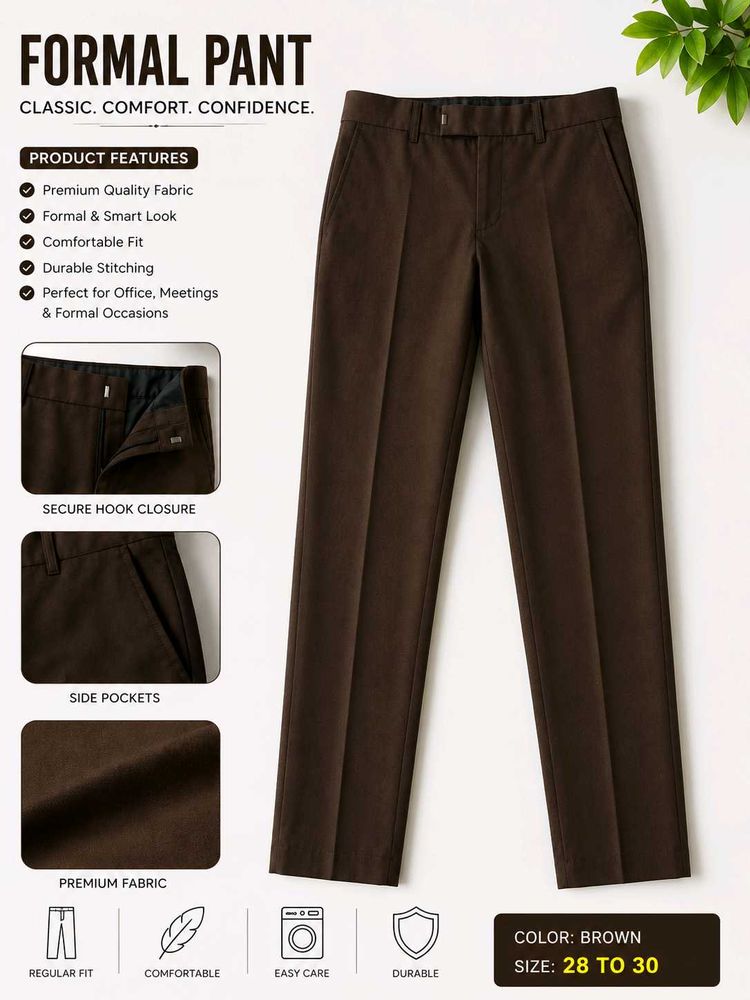 Men's PantStylish Brown Formal