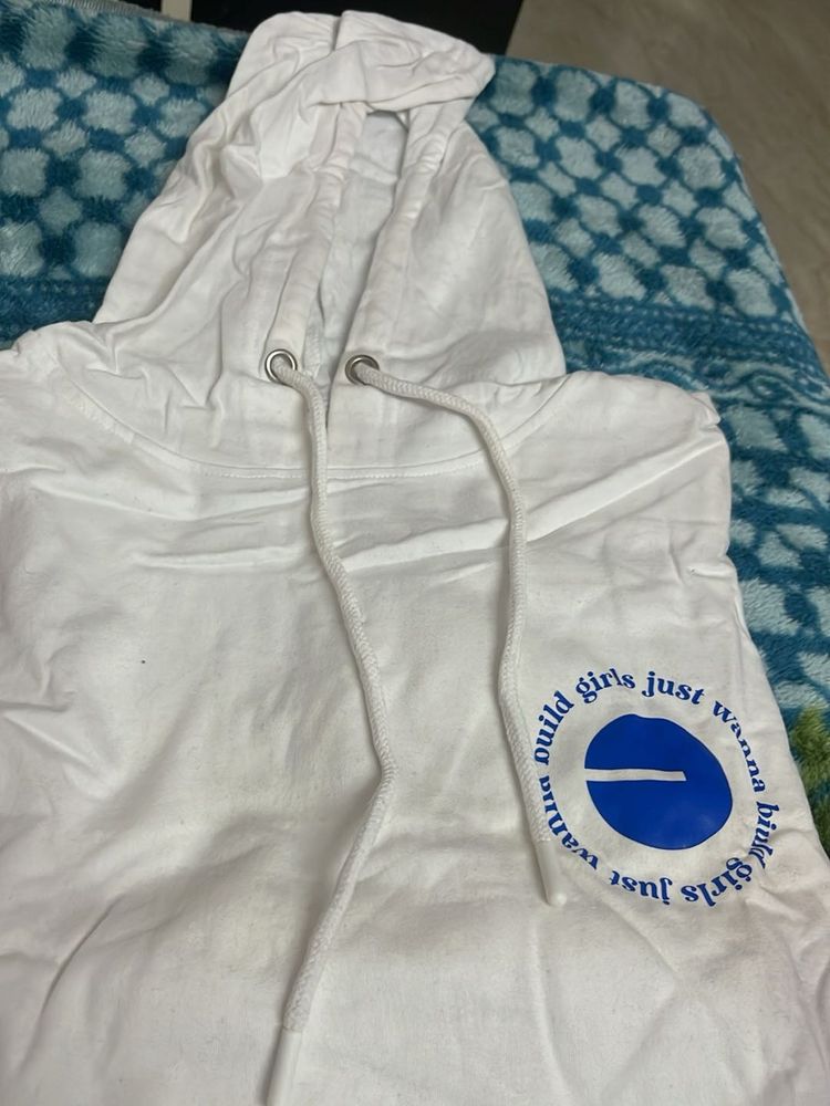 White Graphic Hoodie