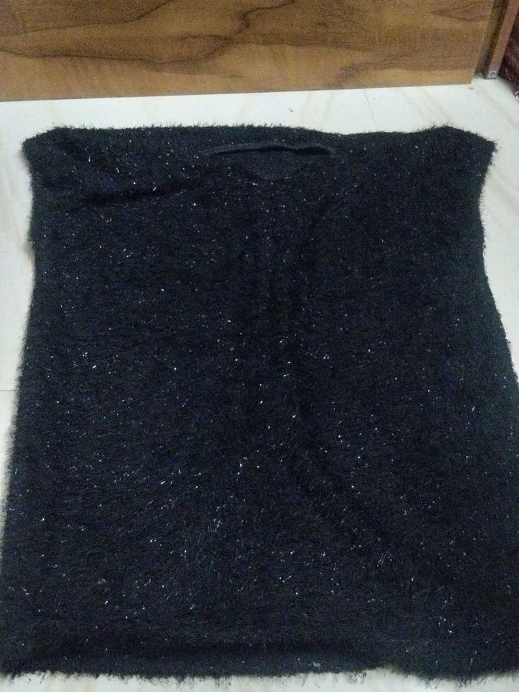 Sparkly Black Textured Top