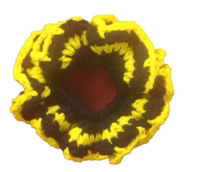 Crochet Flower Hair Scrunchie