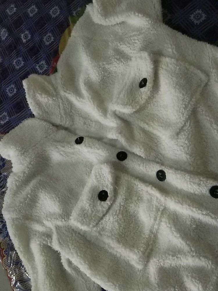 Cozy White Teddy Fleece Jacket