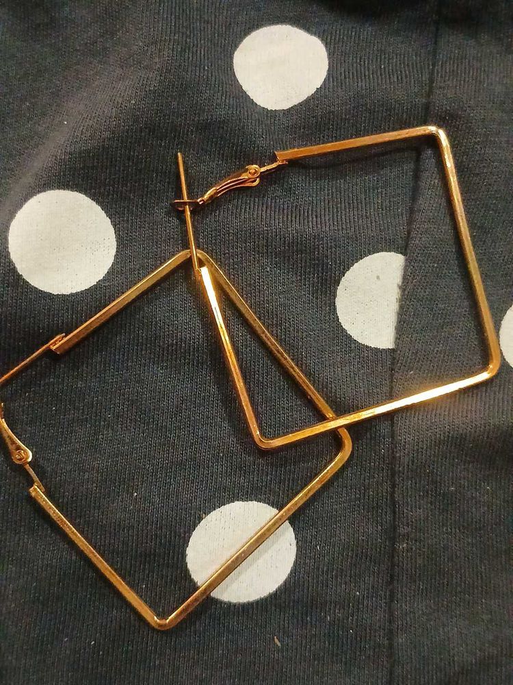 Geometric Square Hoop Earrings