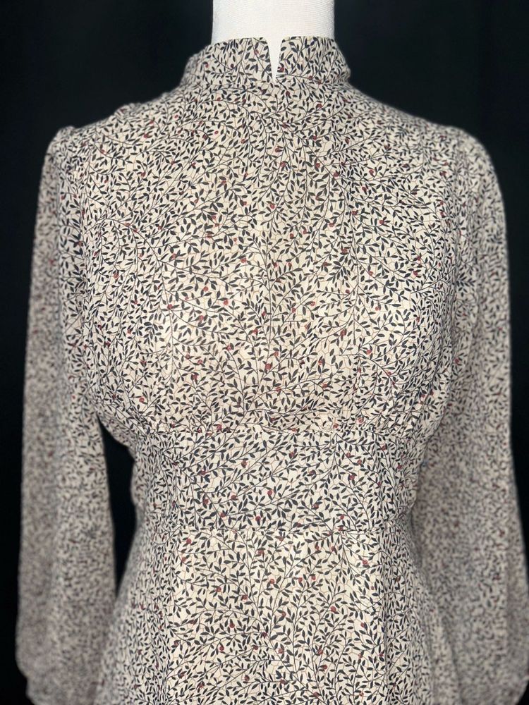 Chic Printed Long Sleeve Dress