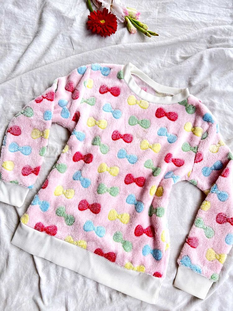 Cute Pink Bow Sweater