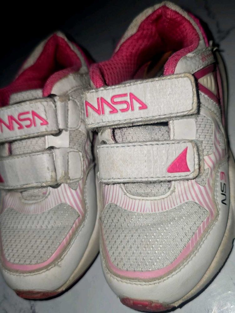 Cute Pink NASA Sneakers 4-6 y