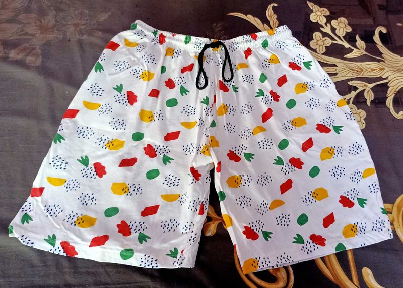 Funky Fruit Print Shorts for women