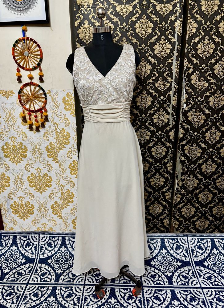 Elegant Lace &amp; Chiffon Dress
