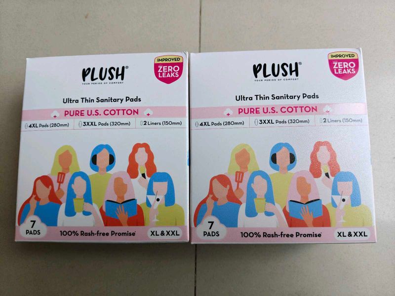 Plush Ultra Thin Sanitary Pads (2 Boxes)