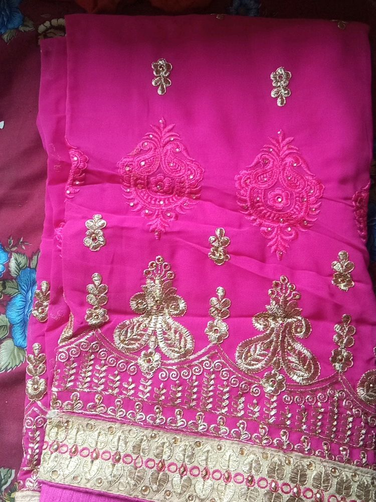Totally New Unused  Saree. Rani Pink Colour