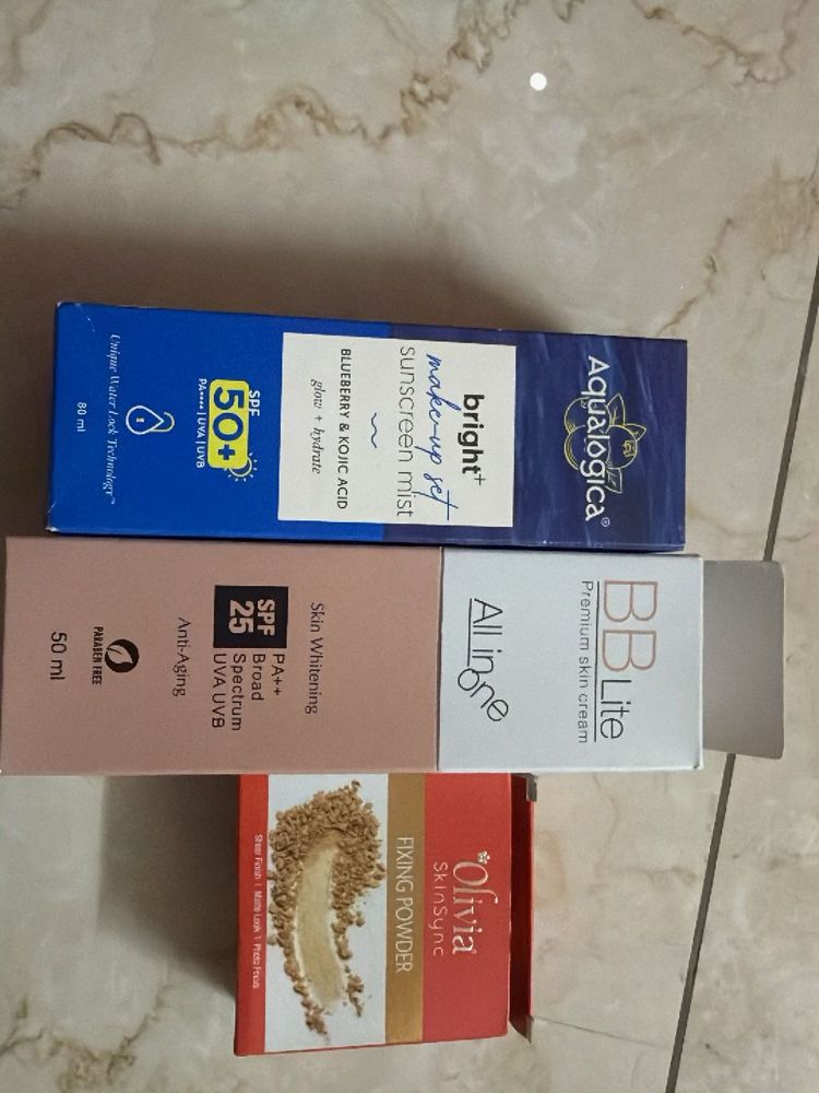 Skincare Set: Sunscreen Mist, BB Cream, Powder