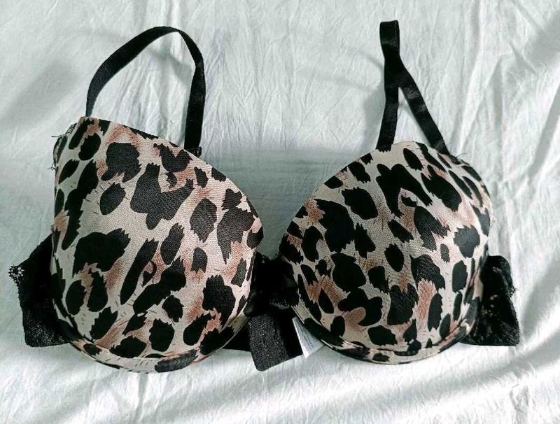 Leopard Print Push-Up Bra