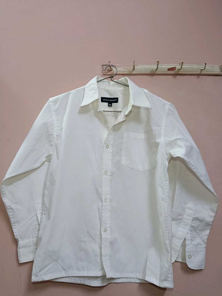 Men's White Button-Down Shirt