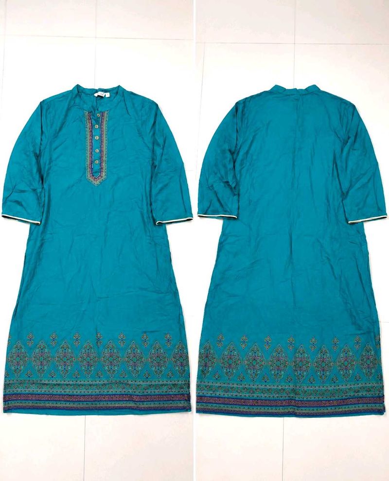 Karigari Teal Kurta