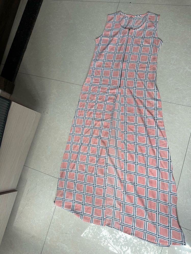 Stylish Sleeveless Geometric Print Maxi Dress