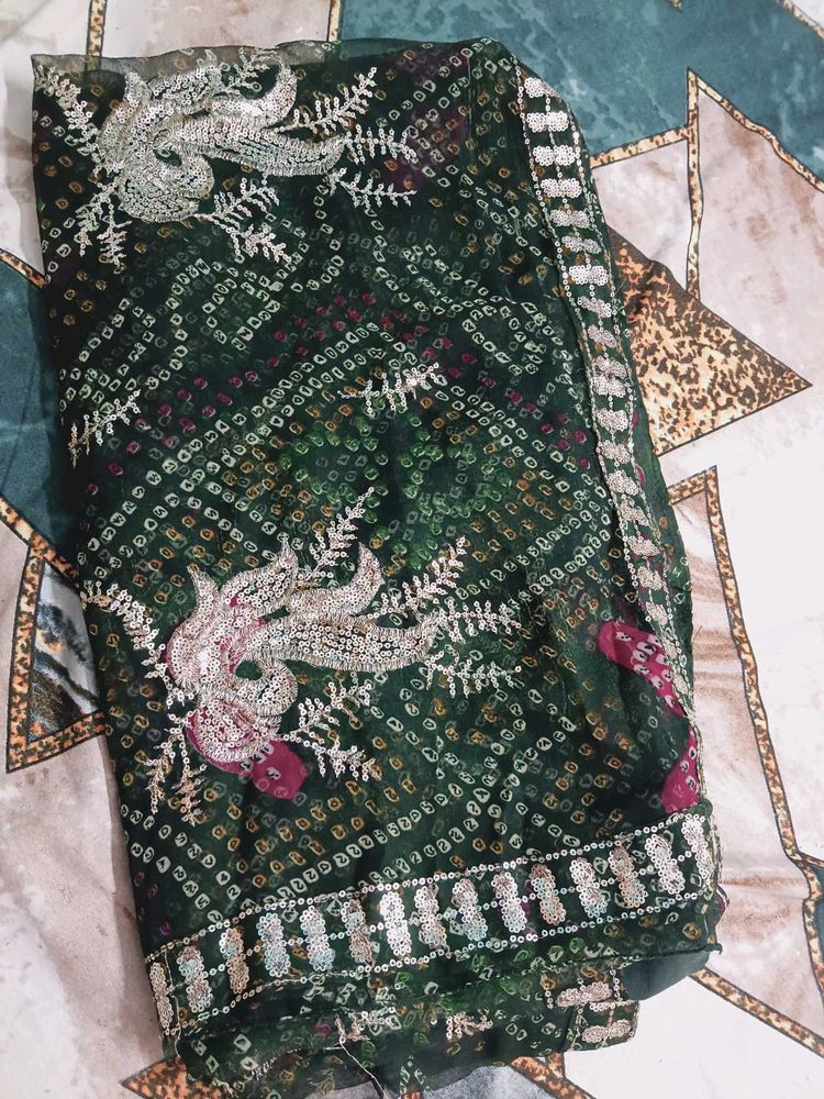 Embroidered Georgette Saree