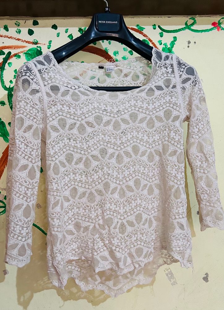White Net Top