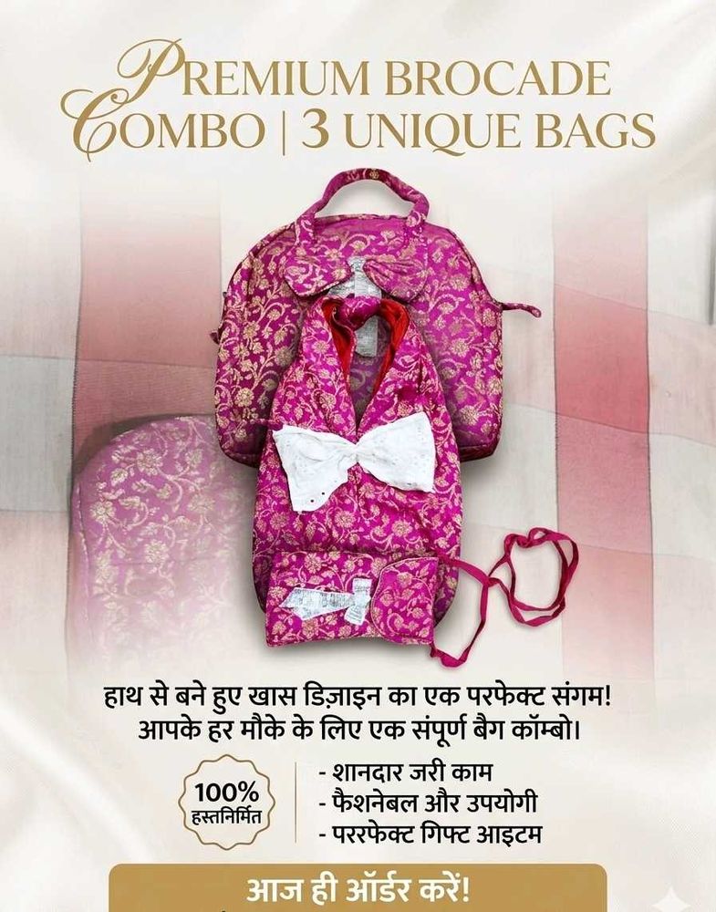 Premium Brocade Combo - 3 Unique Bags